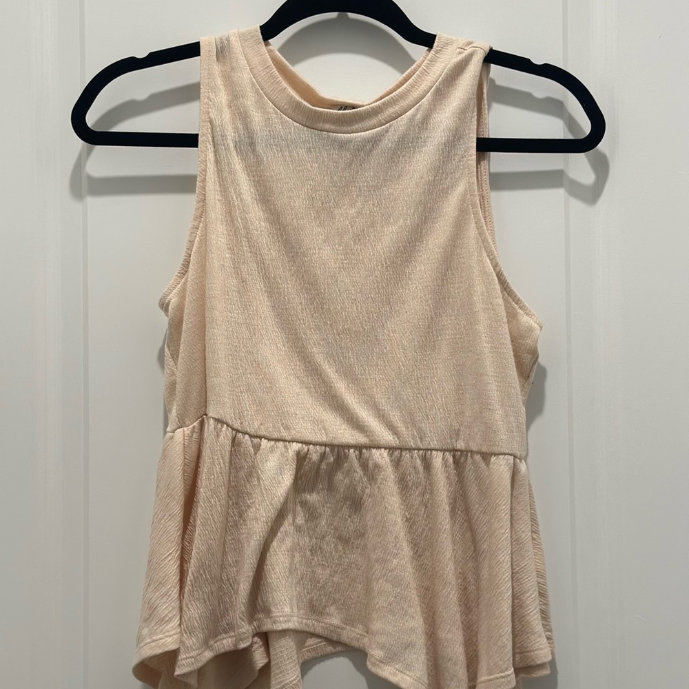 Sleeveless Cream Top